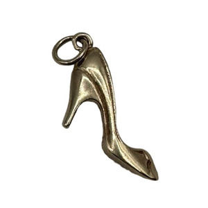 VTG Estate 14k Yellow Gold 3D Pump Stiletto Heel Shoe Charm Pendant .95 1.8g225